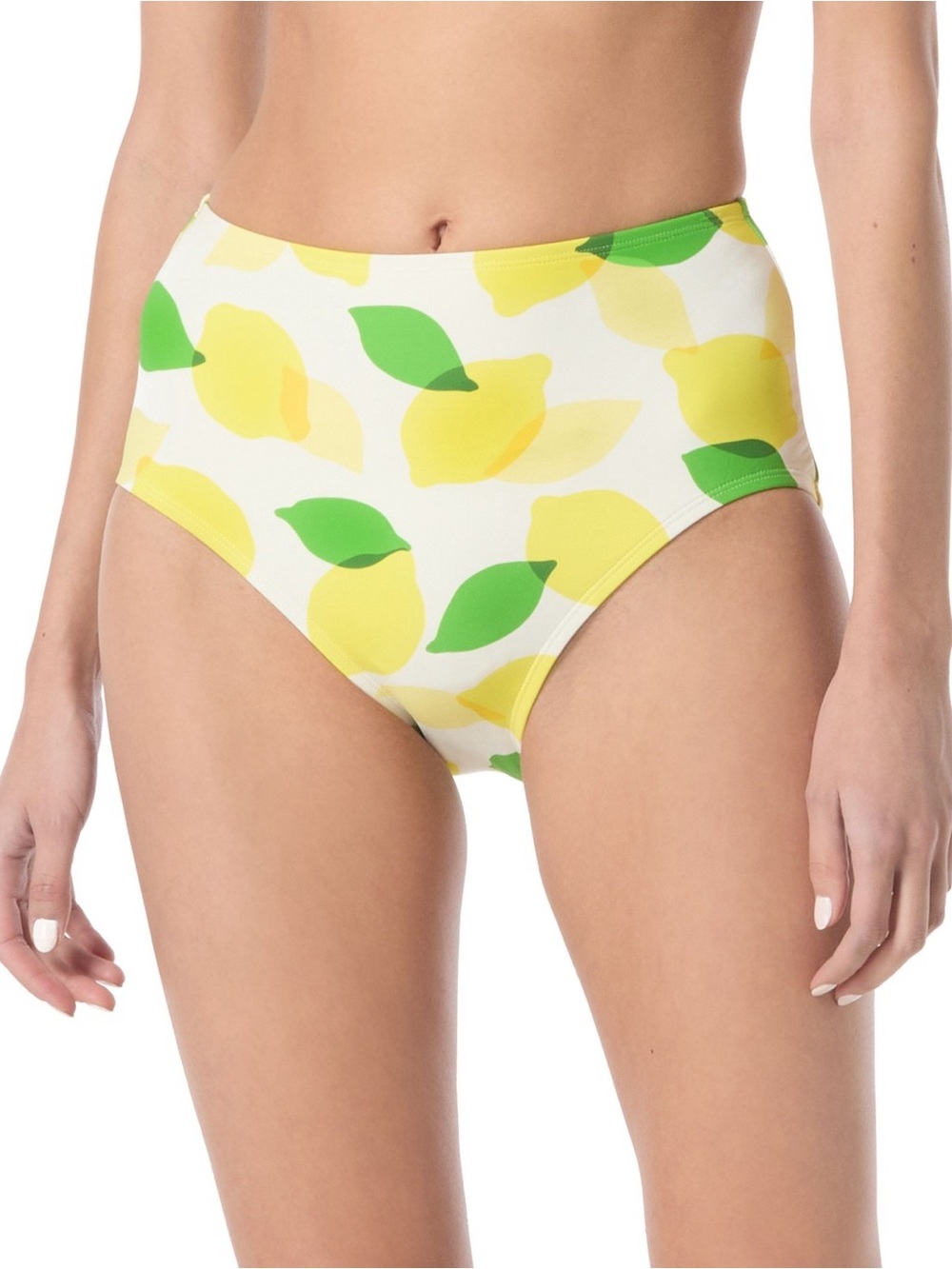 Kate Spade Lemon Printed High-Waist Bottoms Size Medium